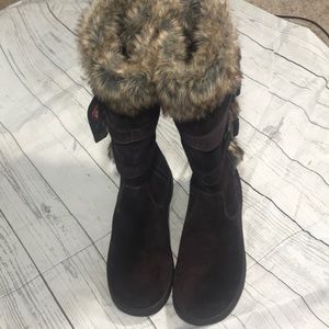 NWT- LL Bean Tall Boots Brown Suede